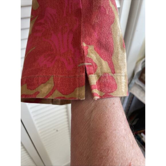 Sigrid Olsen Sz 10P Sport Women's Pink/Beige Floral Pattern Ankle Pant Slacks - Picture 4 of 13